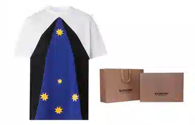 Burberry FW21 Colorblock Star Print T-Shirt White