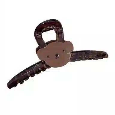 蒙妮 萌趣可爱小熊大号抓夹 亚克力 发夹 男女同款情侣款