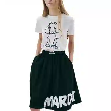 MARDI MERCREDI SS25 SLIM TSHIRT DDANJI CH.02_IVORY BLACK T