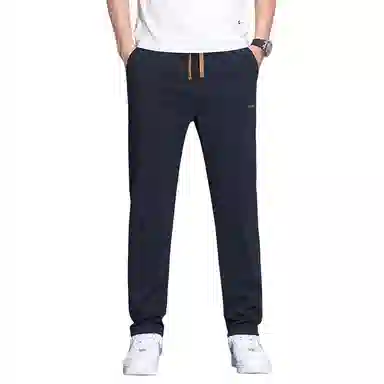 【dme】 纯色商务时尚透气舒适简约直筒垂感中腰系带休闲裤 男女同款