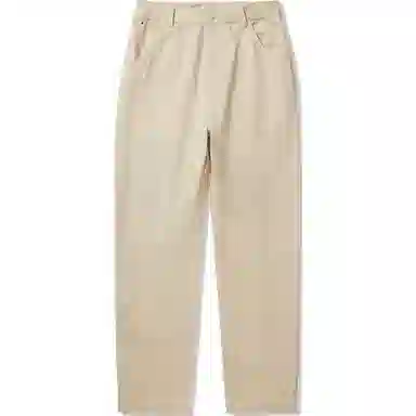 中国李宁 滑板系列 纯色宽松中腰直筒休闲裤 男款 奶褐色