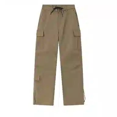 兔先森 美式复古高街折叠拼接伞兵裤直筒宽松工装休闲裤 男女同款