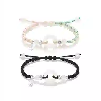 【转好运】 万娜 平安扣 平安喜乐编织小众新中式国风本命年气质轻奢复古百搭学生手饰 合金 手绳 男女同款情侣款