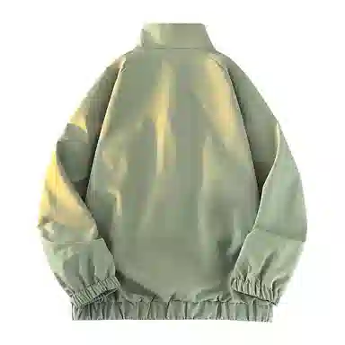 兰缪 美式百搭休闲宽松圆领运动长袖夹克外套 男女同款