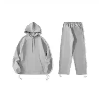 我是大卫 简约基础款连帽加厚卫衣套装 男女同款