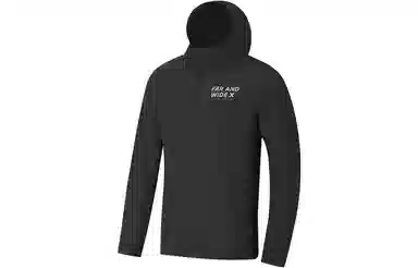 特步 反光字母印花连帽拉链健身衣 男款