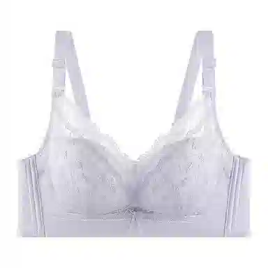波波女神 小胸显大无钢圈侧收副乳调整型上托提拉抗菌无痕高弹舒适运动日常蕾丝文胸 女款 礼盒装