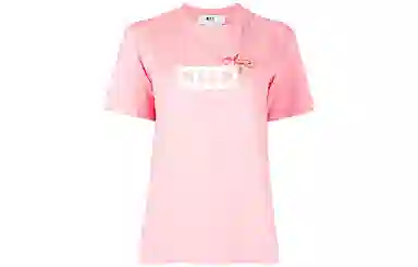 MSGM Logo T-Shirt Pink