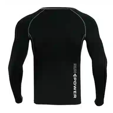 匹克 速干透气运动训练散热高弹长袖跑步瑜伽骑行健身衣 男女同款 黑色