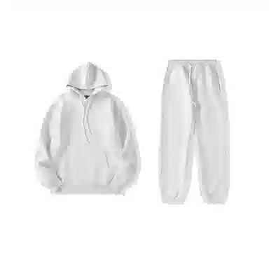 我是大卫 纯色连帽卫衣加厚套装 男女同款