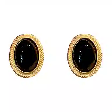 尚先生 中古椭圆时尚欧美复古宫廷风 合金 耳环 女款