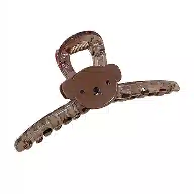 蒙妮 萌趣可爱小熊大号抓夹 亚克力 发夹 男女同款情侣款