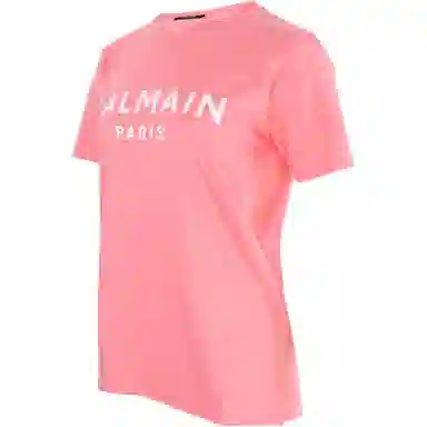 Balmain SS22 Logo Pink Tee