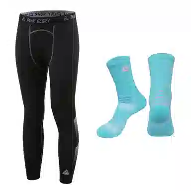 匹克 速干紧身训练打底裤薄款中腰健身套装 男款