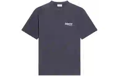 Balenciaga Logo Print T-Shirt Blue