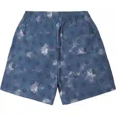 中国李宁 舒适简约中腰宽松休闲运动短裤 男款 墨绿满印组合