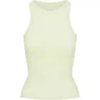 SKIMS Cotton Jersey Crew Neck Tank Pistachio