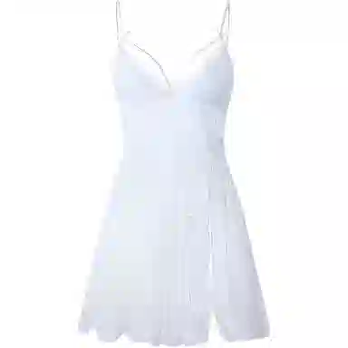 潞优野 网纱蕾丝休闲透气无袖睡裙 女款