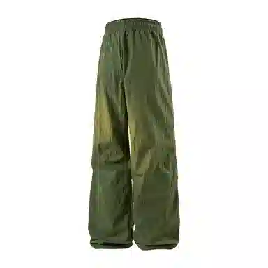 兰缪 日系基础款字母简约日常户外运动透气通勤舒适美式复古时尚百搭宽松直筒休闲裤 男女同款