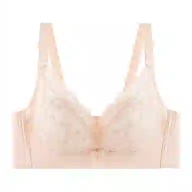 波波女神 小胸显大无钢圈侧收副乳调整型上托提拉抗菌无痕高弹舒适运动日常蕾丝文胸 女款 礼盒装