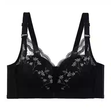 波波女神 小胸显大无钢圈侧收副乳调整型上托提拉抗菌无痕高弹舒适运动日常蕾丝文胸 女款 礼盒装