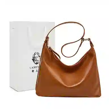 老人头 时尚高级感气质百搭通勤 牛皮 单肩包 女款 多色