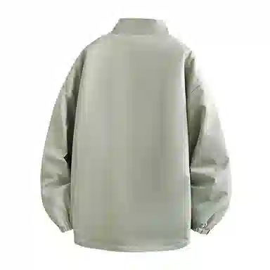 兰缪 美式复古纯色基础款字母防风日常山系通勤户外宽松长袖两面穿夹克外套 男女同款