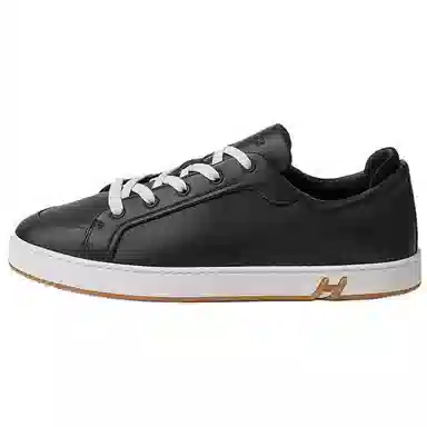 Hermes Calfskin Round Toe Low Sneakers Black