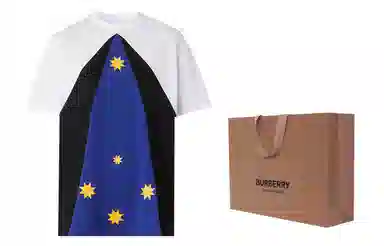 Burberry FW21 Colorblock Star Print T-Shirt White