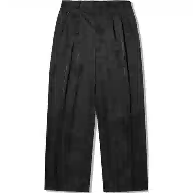 中国李宁 潮流运动系列 舒适简约宽松直筒休闲裤 男女同款 黑色