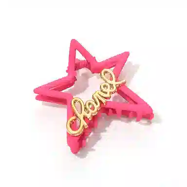 如花梦 高级感甜酷五角星镂空少女后脑勺发量鲨鱼夹 合金 发夹 女款