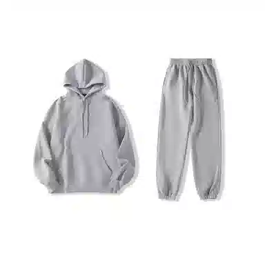 我是大卫 纯色连帽卫衣加厚套装 男女同款