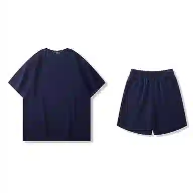 我是大卫 新款宽松男韩版潮流圆领短袖透气休闲运动套装 男款