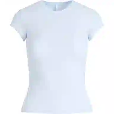 SKIMS Soft Lounge Lace T-Shirt Blue Quartz