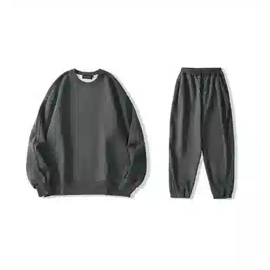 我是大卫 纯色直筒百搭韩版休闲裤简约风卫衣套装 男女同款