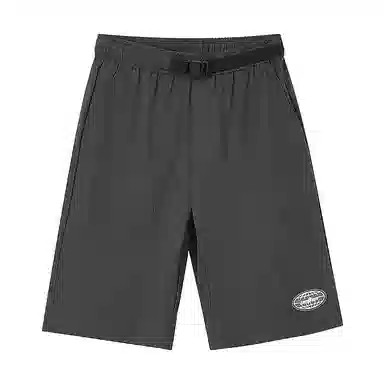 美特斯邦威 宽松纯色系带休闲短裤 男款