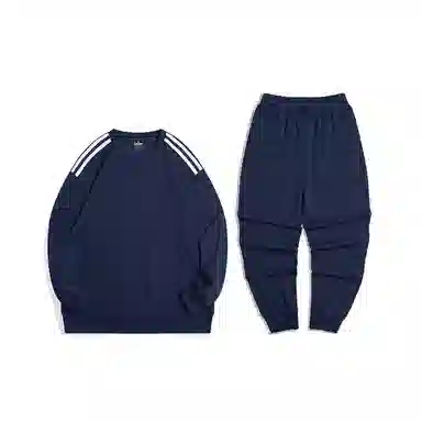 特步 休闲活力长袖针织套装 男女同款