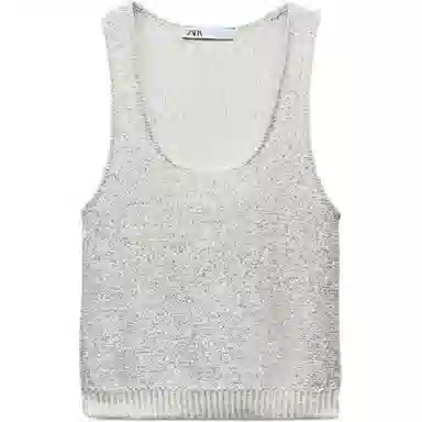ZARA Sleeveless Knit Top Grey