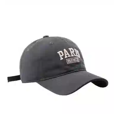 佐闯 日系韩版字母刺绣宽帽檐遮阳防晒百搭显脸小户外休闲 棉 鸭舌帽 男女同款情侣款