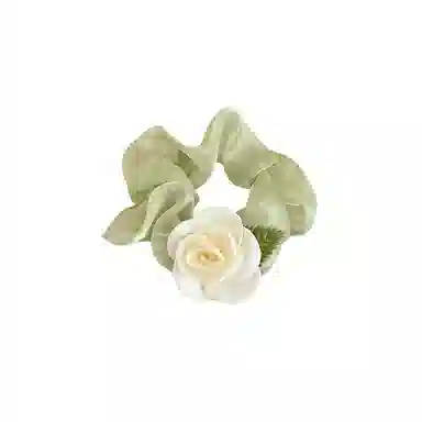 水中玉 超仙森系山茶花大肠发圈高级感扎头发发绳头花发饰 皮筋 头绳 女款