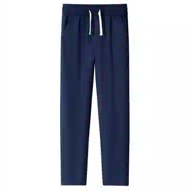 红豆 凉感透气亚麻舒适纯色宽松直筒轻商务日常百搭长裤西裤休闲裤 男款