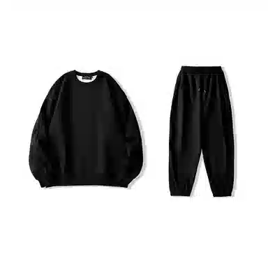 我是大卫 纯色直筒百搭韩版休闲裤简约风卫衣套装 男女同款