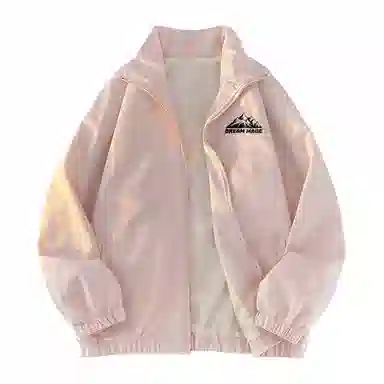 兰缪 美式百搭休闲宽松圆领运动长袖夹克外套 男女同款