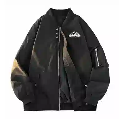 兰缪 美式高街风复古纯色基础款通勤户外休闲宽松夹克外套 男女同款