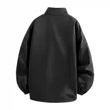 兰缪 美式复古纯色基础款字母防风日常山系通勤户外宽松长袖两面穿夹克外套 男女同款