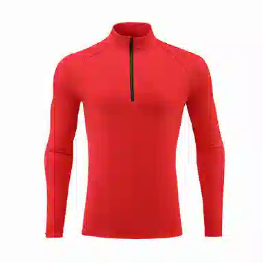 浪莎 户外运动长袖半拉链跑步健身衣 男款