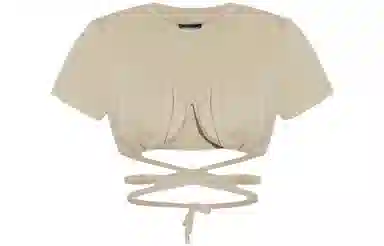 Jacquemus Cropped T-Shirt Brown