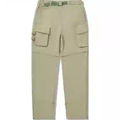 中国李宁 纯色中腰舒适透气百搭直筒运动长裤 男款 卡其色