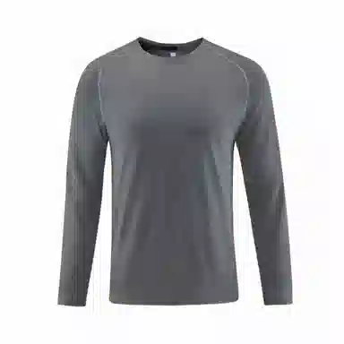 浪莎 长袖空白版网孔透气速干跑步健身衣 男款