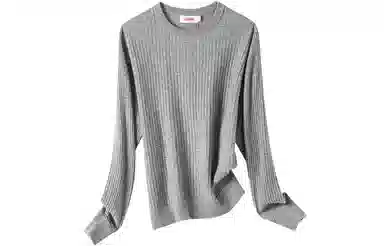 恒源祥 纯色圆领毛衣 女款 灰色